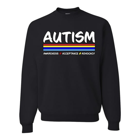 Wild Bobby Autism Awarness Acceptance Advocacy Autism Awareness Unisex Crewneck Sweatshirt