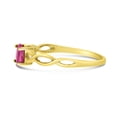 thumbnail image 4 of 10k Yellow Gold Oval Pink Topaz Ring, 4 of 6