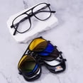 thumbnail image 3 of MultiFunctional Magnetic Sunglasses UV400 Polarized - 5 Replacement Lenses, Lightweight & Comfortable, Aluminum-Magnesium Frame, Night Vision Perfect for Men, 3 of 7