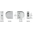 thumbnail image 2 of CRL Z312BS Brushed Stainless Z-Series Round Type 2" Radius Base Stainless Steel Clamp for 1/2" Glass, 2 of 6