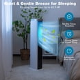thumbnail image 4 of LDAILY Tower Fan, 60° Oscillating Fan Tower, Bladeless Cooling Fan w/ 4 Speeds, 7H Timer, Remote Control, Cooling Tower Fan for Bedroom Home Office, White, 4 of 8