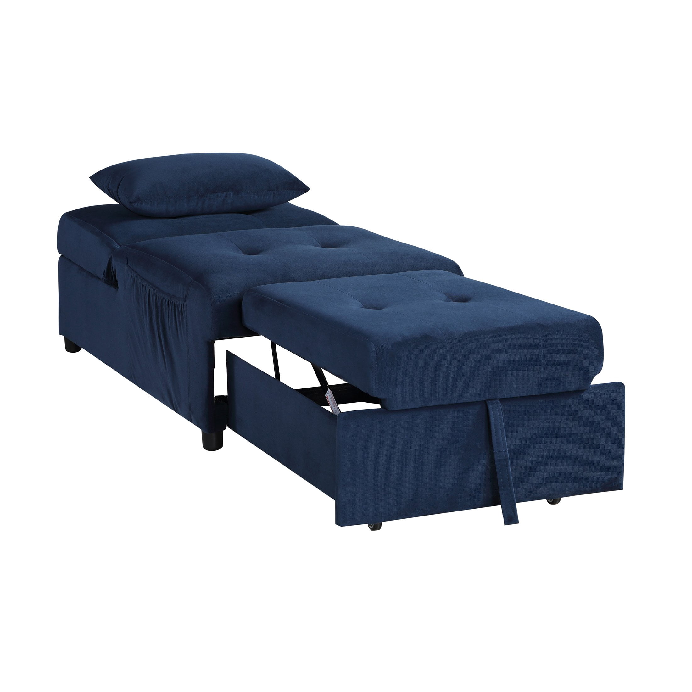 OakvillePark Kotey 4-in-1 Convertible Futon Chair, Blue