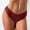 Wine, variant on Womens Underwear Logo Striped No Show Cotton Thong Seamless Underwear for Women Black L