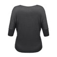 thumbnail image 2 of FashionOutfit Women's Round Neck Shoulder Raglan Short Sleeve Plus Size Top, 2 of 3