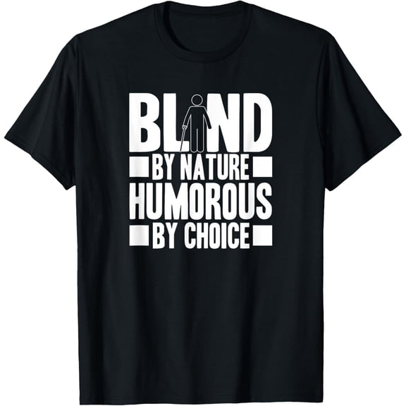 Funny Blind Braille Visually Impaired Blindness T-ShirtMen and women, White Black T-shirt, size: Extra large S-681XL