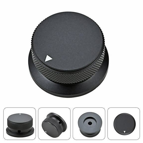 WHAMVOX Black Aluminum Control Knob for Electric Guitar and Bass Durable Replacement Volume Tone Knob 1 Piece