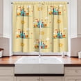 thumbnail image 2 of Ambesonne Cartoon Kitchen Curtains, Medieval Castle, 55"x39", Multicolor, 2 of 3