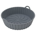 thumbnail image 2 of Panier de Friteuse en Silicone Rond Antiadhésif Réutilisable Doublure en Silicone avec Poignées pour la Maison, 2 of 7