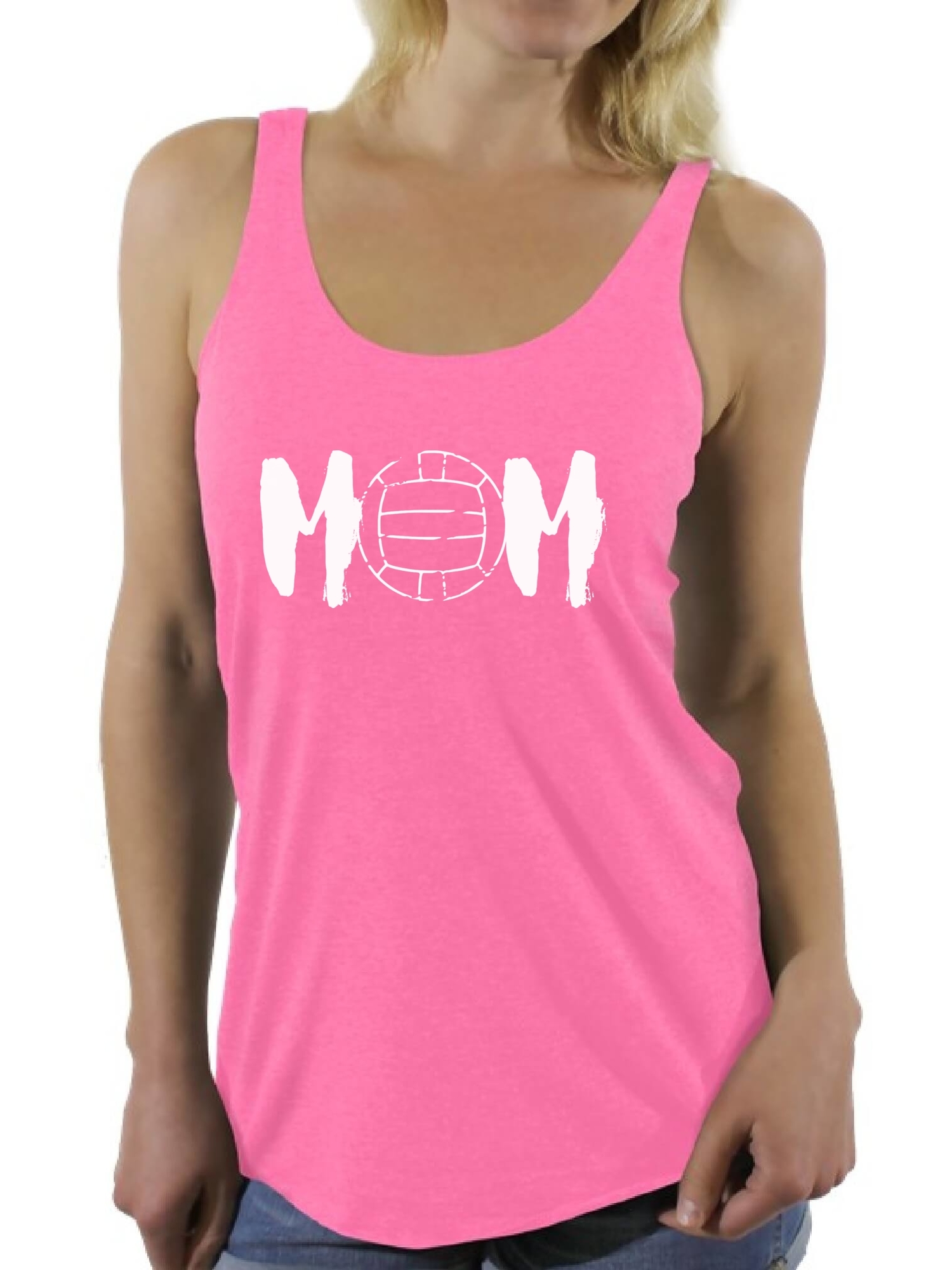 Awkward Styles Women's Volleyball MOM Sport Mom Graphic Racerback Tank