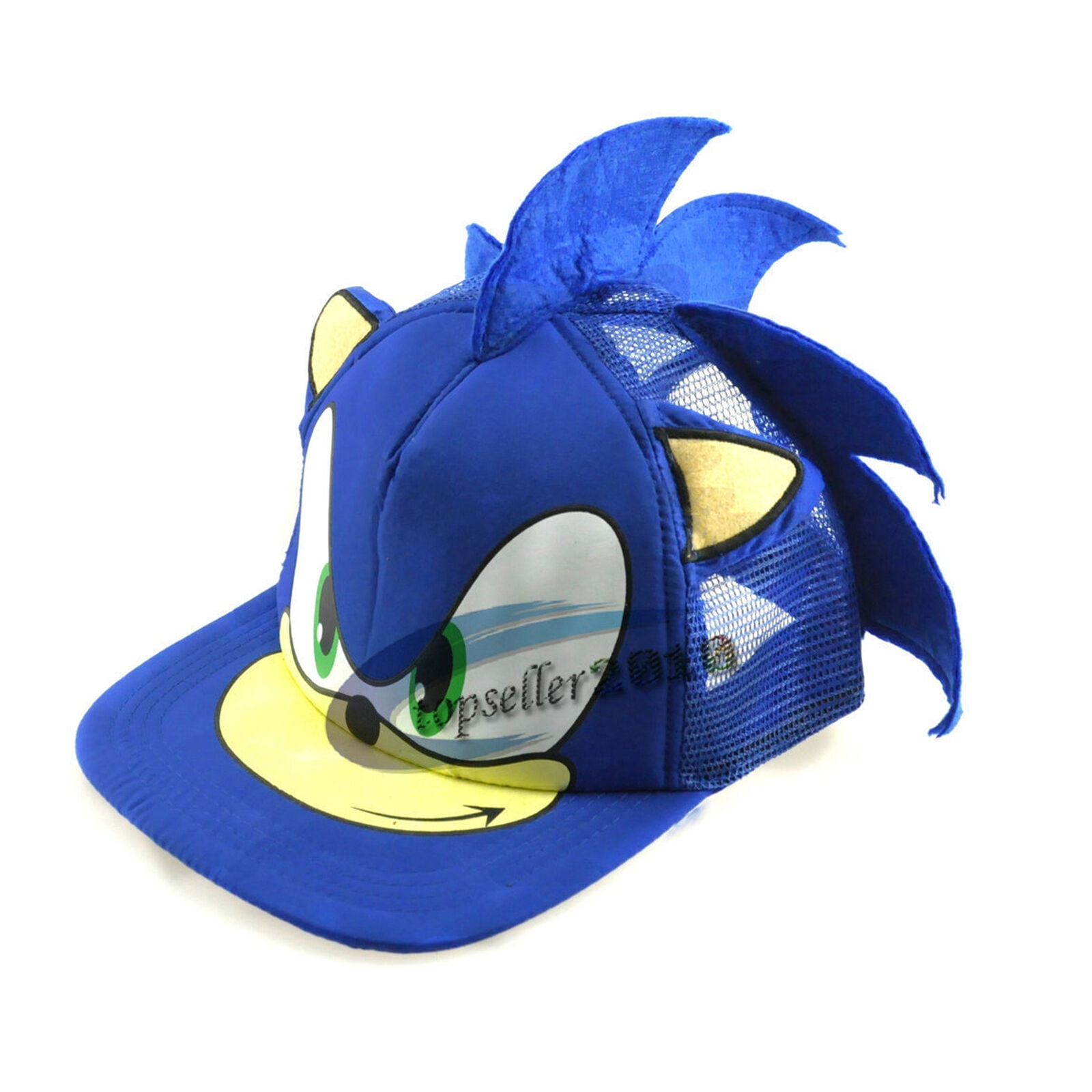 Cute Cartoon Sonic Hedgehog Hat Boys Girls Cartoon Youth Flat Hat Blue Adjustable Cap Hip Hop