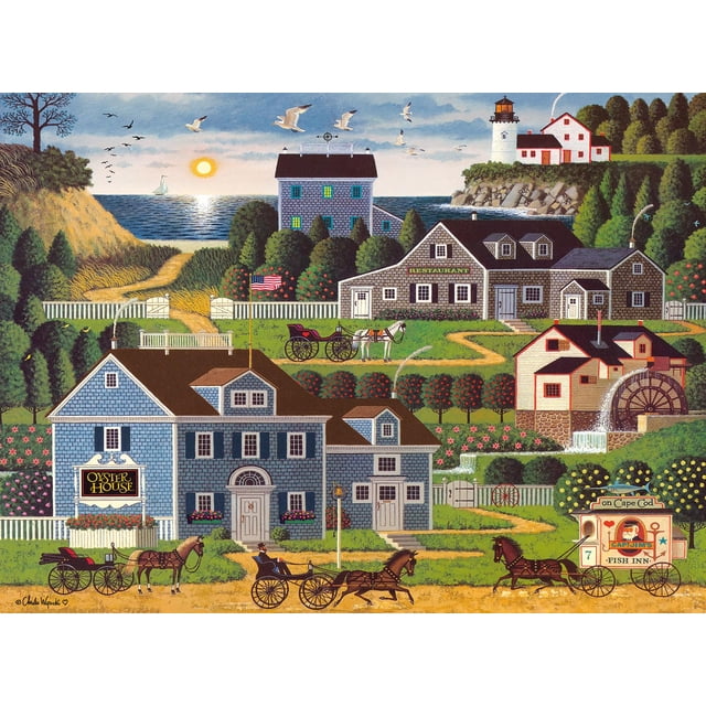 Rompecabezas Buffalo Games Charles Wysocki Sunset Bay 1000 piezas