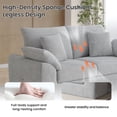 thumbnail image 4 of EOP 76" Wide Loveseat Sofa, Comfy Cloud Couch with Deep Seat & 4 Pillows, Upholstered 2-Seater Sofa for Living Room and Small Spaces, Light Gray, 4 of 10