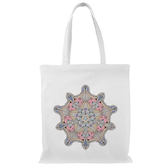 Smartprints Round Gradient Tote Bag - Image by Shutterstock, One Size Cotton Canvas Tote Bag