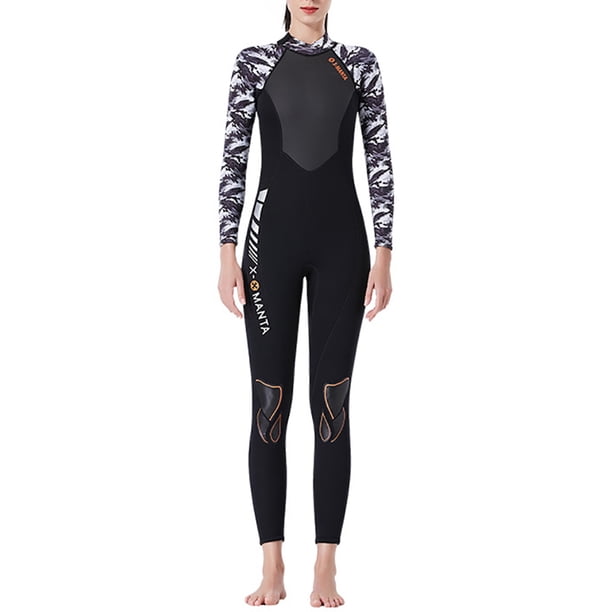 DivaSail Wetsuits Buceo Traje de buceo Hombre y traje de mujer Manga larga Pantalones largos Cuerpo completo Traje de baño completo Deportes transpirables Pieles de buceo Hombres Negro / blanco 【S】 Monstrate OD003283-06