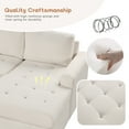 thumbnail image 5 of Holaki 7-9 Seat 108" Modular Combination Sofa with Ottoman L-shaped Corner Combination, USB and Type-C Interfaces, Beige, 5 of 7