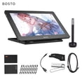 thumbnail image 1 of BOSTO 16HDK Portable 15.6 Inch H-IPS LCD Graphics Drawing Tablet Display 8192 Pressure Level Active Technology USB-Powered Low Consumption Drawing Tablet with Interactive Stylus Pen, 1 of 7