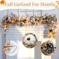 thumbnail image 2 of Guvpev 6FT Fall Garland with Lights Neutral Autumn Maples Leaves Mantel Garland with Pumpkins Berries Cones Indoor Outdoor Thanksgiving Christmas Fall Decor for Home Mantel Fireplace Porch Table, 2 of 8