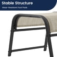 thumbnail image 4 of FUNDAZE Outdoor Ottoman 2-Pack, Patio Footrest Stools – Waterproof & Lightweight for Balcony, Backyard, Deck, Indoor Use, Beige, 4 of 9