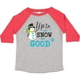 thumbnail image 3 of Inktastic Up to Snow Good with Snowman and Snowflakes Boys or Girls Toddler T-Shirt, 3 of 5