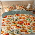 thumbnail image 2 of Acción de Gracias 3 Piezas Funda Nórdica Queen Size 90 "x90" con 2 Fundas de Almohada,, 2 of 8