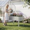 thumbnail image 4 of Costway 1 PCS Galvanized Raised Garden Bed with Legs, Metal Elevated Planter Box for Vegetables Sliver, 4 of 10