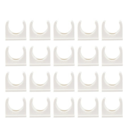 

50pcs U Shape 16MM Pipe Clamp Fixed Pipe Support Riding Horse Clamp Clasp (White)