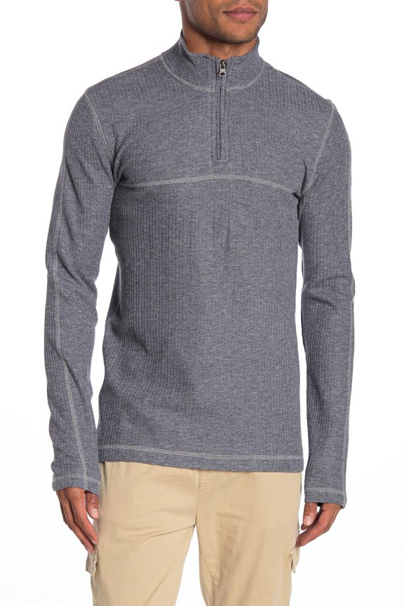 $59.50 Vintage 1946 Drop Needle 1/4 Zip Pullover,CITADEL BLUE,L