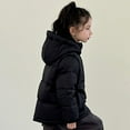 thumbnail image 4 of SuTry Boys Solid Color Thickened Hooded Windproof Down Cotton Jacket Warm Fall Winter Coat Outerwear for Kids 3-110 Years(Black,3-4 Years), 4 of 9