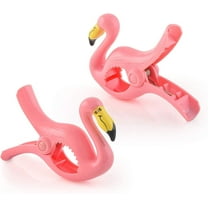 Flamingo Beach Towel Clips Jumbo Size for Beach Chair, Cruise Beach Patio, Pool Accessories for Chairs, Household Clip, Baby Stroller.