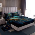 thumbnail image 1 of Ensemble de Draps Tortue de Mer Attrape-Rêves Ensemble de Draps Double, Draps Boho Plume Nautique Animaux Marins Drap-Housse, Décor Bohème Exotique, 1 of 6