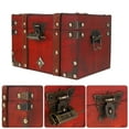 thumbnail image 3 of 1Pc Vintage Wooden Jewelry Storage Box Household Storage Desktop Box Sundries Box, 3 of 8