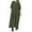 Army Green summer dresses for women, variant on Wycnly Summer Dresses for Women Casual Solid Button Down Loose Cotton Linen Pleated Swing Pocket Long Dresses 2025 Elbow-Length V-Neck Plain Maxi Formal Dress Army Green l