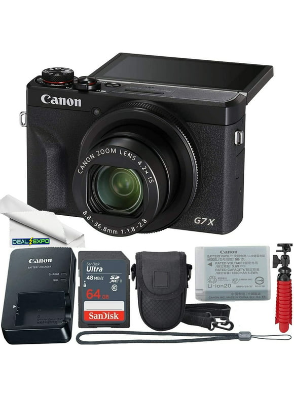Canon Powershot G7X Mark III Point & Shoot Digital Camera( Black) + Deal- Expo Accessory Bundle