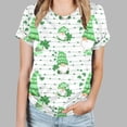 thumbnail image 2 of KIHOUT Nouveaux Arrivlas T-Shirts pour Femmes Fête de la Saint-Patrick, Mode Grande Taille Col Rond Manches Courtes T-Shirt Imprimé Vert, Taille P-5TG, 2 of 5