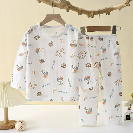 

Simplmasygenix Baby Sets Clearance Long Sleeve Summer Toddler Kids Baby Girls Boys Casual Casual Loungewear Thin Air-conditioned Clothing Home Clothing Two Piece Set