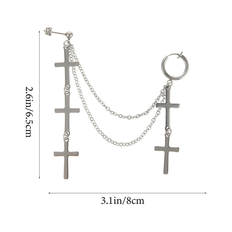 Cross Earrings Two Hole Double for Holes Wedding Earings Summer