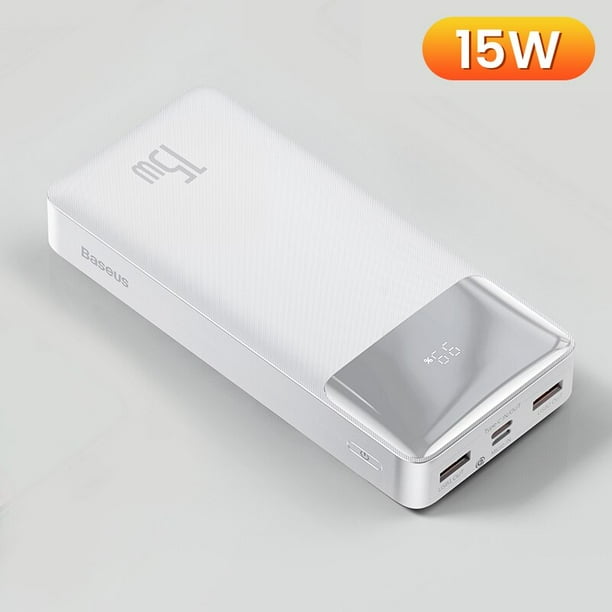 Baseus 30000mAh Power Bank PD 20W Carga portátil Paquete de cargador de batería externa 20000mAh Powerbank para iPhone Xiaomi PoverBank Tan Jianjun unisex
