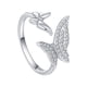 thumbnail image 1 of Fiudx Anillo de Circonita Cúbica, Elegante Banda Ajustable, Elegante Diseño de Aleación, Ajuste Cómodo, Regalo Perfecto para Cualquier Ocasión, para Hombres, Mujeres y Adolescentes, Expresión Signifi, 1 of 6