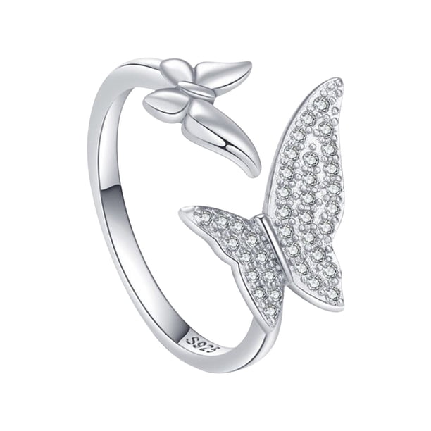 Fiudx Anillo de Circonita Cúbica, Elegante Banda Ajustable, Elegante Diseño de Aleación, Ajuste Cómodo, Regalo Perfecto para Cualquier Ocasión, para Hombres, Mujeres y Adolescentes, Expresión Signifi