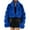 Blue, variant on Fesfesfes Coat for Womens Ladies Warm Faux Furry Coat Jacket Winter Solid V-neck Outerwear