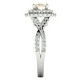 thumbnail image 3 of Clara Pucci 14K White Gold 1.31ct Morganite Halo Ring for Women, 3 of 8