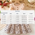 thumbnail image 4 of HBGVBA Girl's Knit Dress Ruffle Long Sleeve Crew Neck Dresses Small Floral Print Layer Party Formal Outfit Fall Winter Arrival 2-7 Years, 4 of 5