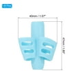 thumbnail image 2 of Uxcell 8 Pcs 3 Fingers Handwriting Pencil Grippers, Light Blue, 2 of 6