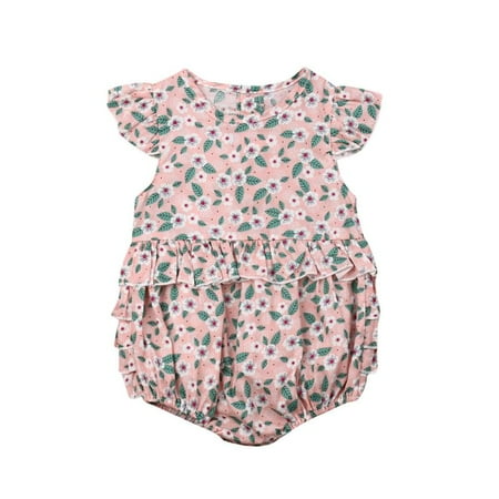 

Newborn Baby Girl Floral Romper Bodysuit Jumpsuit Summer Outfits Clothes