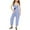 Light Blue#9527, variant on BOOMNY Girls Romper Graphic Sleeveless Spaghetti Strap Romper for Kids Soft Baggy Fall Jumpsuit With Pocket