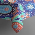 thumbnail image 4 of Blue Paisley and Floral Pattern Rectangle Tablecloth 60"x102",Waterproof Polyester Rectangle Table Cloth, Wipeable Spillproof Polyester Tablecloth for Dining, Camping, Indoor and Outdoor, 4 of 6