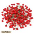 thumbnail image 3 of 1000/50x Mini bayas artificiales, bayas rojas falsas, estambres de cereza para Navidad, adorno de corona floral, decoración para fiesta de Año Nuevo, hogar, 3 of 5