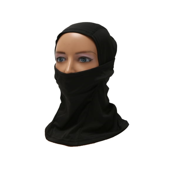 Full Face Mask Polyester Face Cover Windproof,Quick-drying Black 1 Pcs