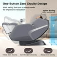 thumbnail image 4 of Costway 4D SL-Track Full Body Massage Chair with Zero-Gravity Design, Heated Shawl, Neck Gray, 4 of 10