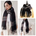 thumbnail image 1 of Bufanda de Cachemira para mujer, manta grande, chal clásico a cuadros, envoltura suave y cálida, otoño e invierno, venta al por mayor Fivean unisex, 1 of 2
